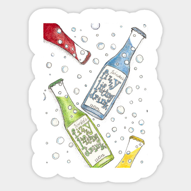 fizzy lifting soda willy wonka sticker teepublic